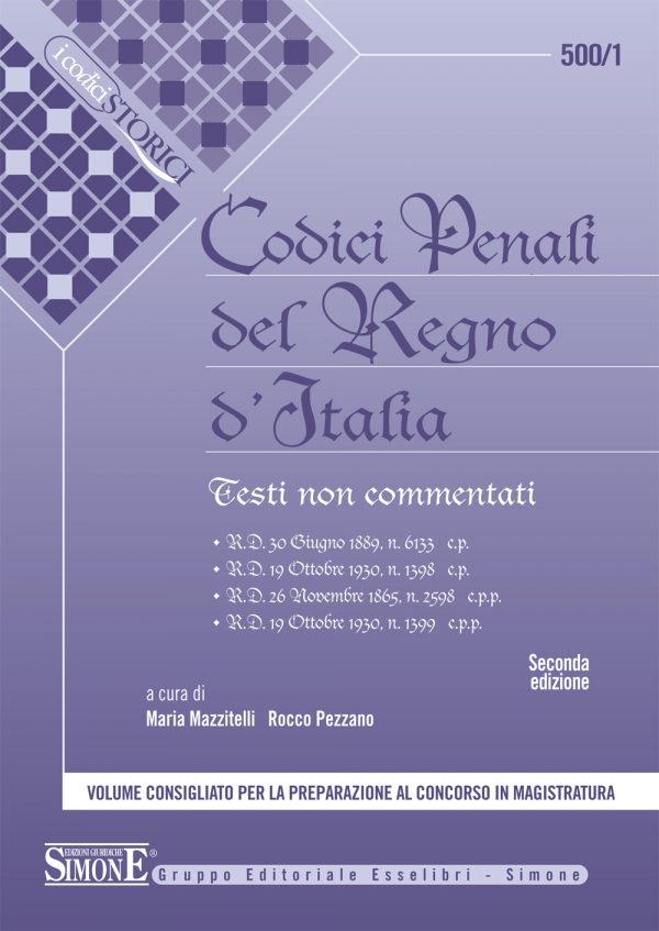 Codici Penali del Regno d'Italia - 500/1