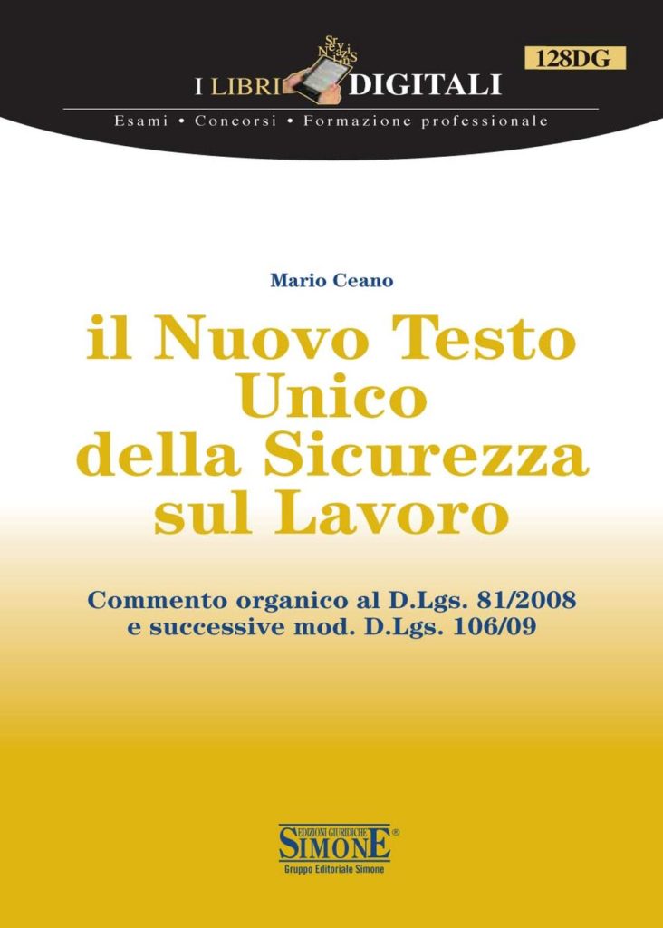  Ebook Il Nuovo Testo Unico Della Sicurezza Sul Lavoro Edizioni Simone