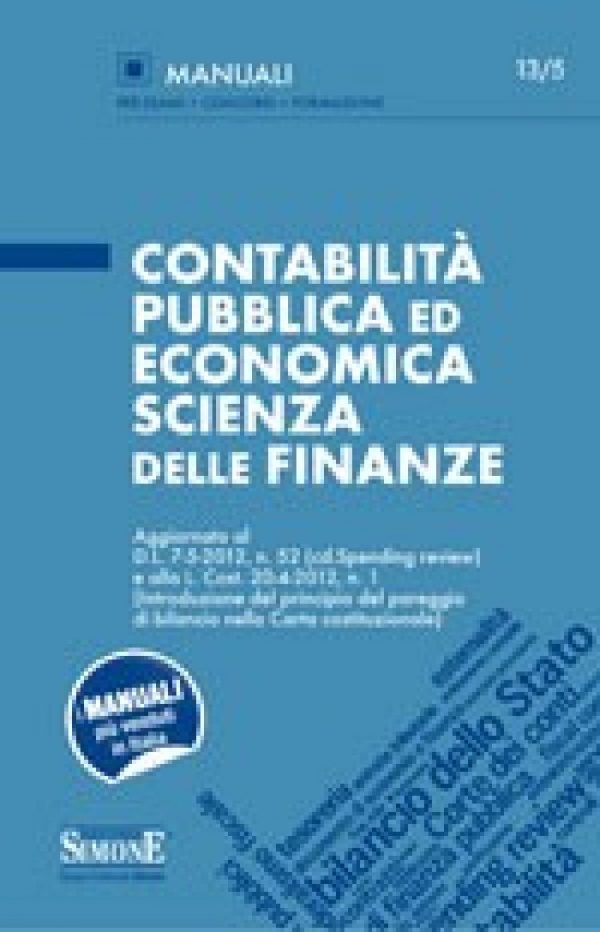 Contabilità Pubblica ed Economica e Scienza delle Finanze