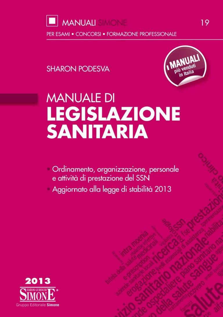 Manuale Di Legislazione Sanitaria - 19 - Edizioni Simone