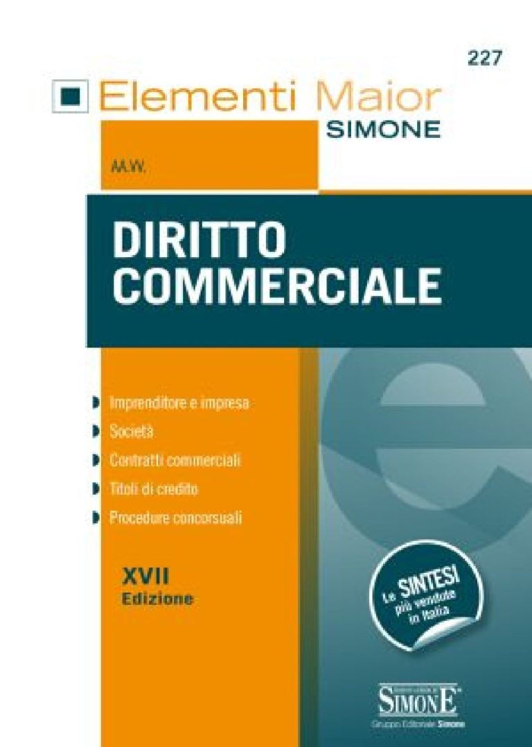 Manuali Di Diritto Commerciale, Compendi, Schemi - Edizioni Simone