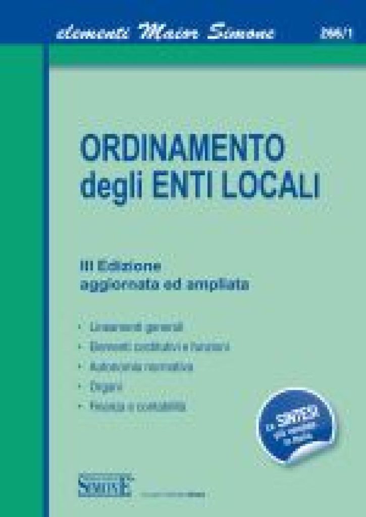 [Ebook] Elementi Maior di Ordinamento degli Enti Locali
