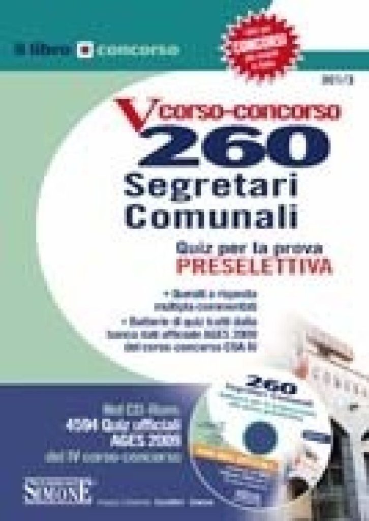 V Corso-concorso - 260 Segretari Comunali - Quiz per la prova preselettiva