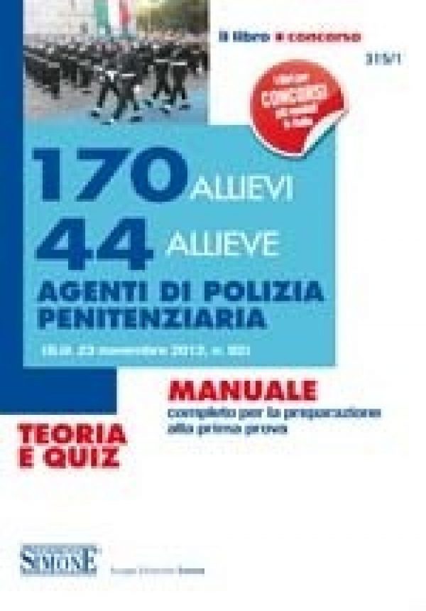 [Ebook] 170 Allievi 44 Allieve Agenti di Polizia Penitenziaria - Teoria e Quiz