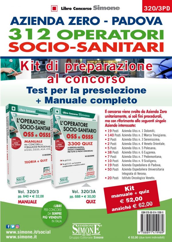312 Operatori Socio-Sanitari - Padova - Kit di preparazione al concorso