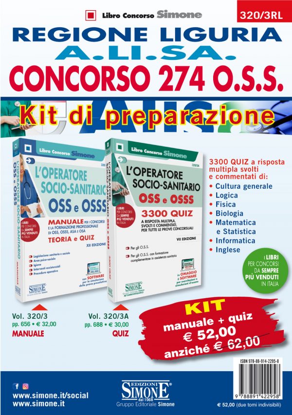 Regione Liguria A.LI.SA. Concorso 274 O.S.S. - Kit di preparazione