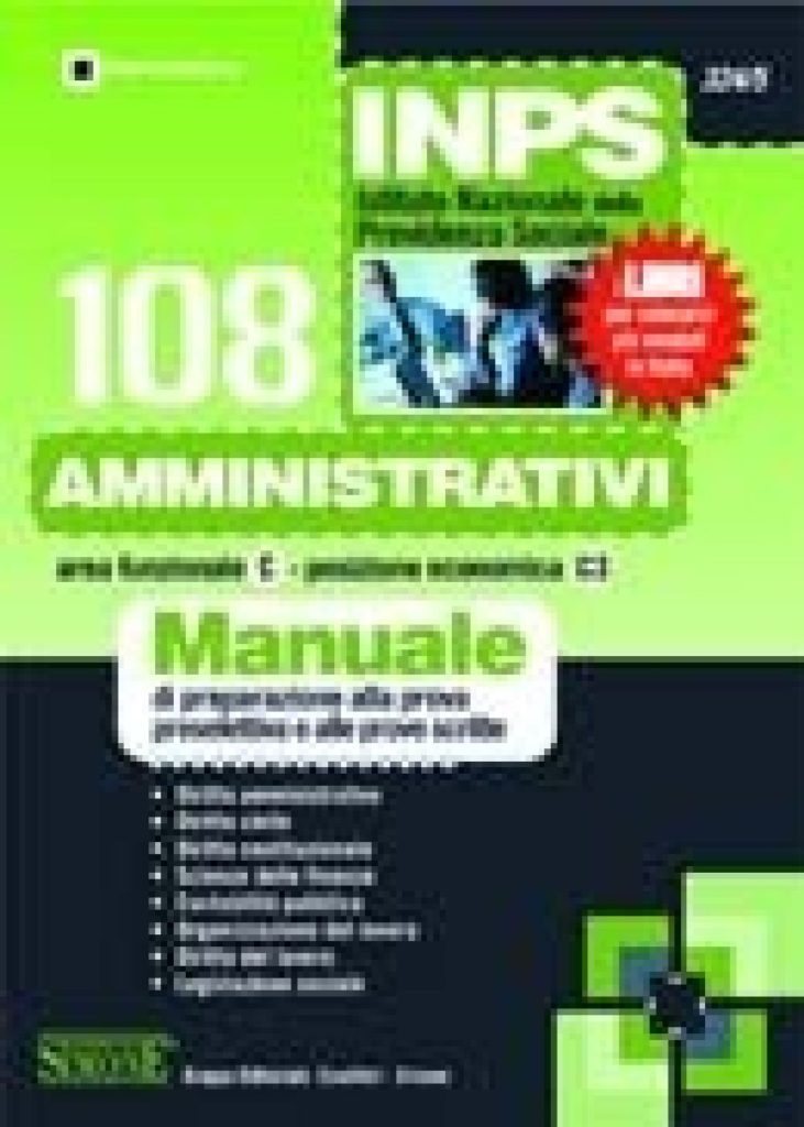 INPS - 108 Amministrativi Area funzionale C - Posizione economica C3 (Manuale)