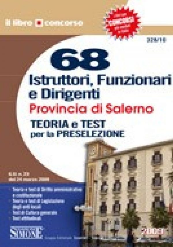 Provincia di Salerno - 68 Istruttori, Funzionari e Dirigenti