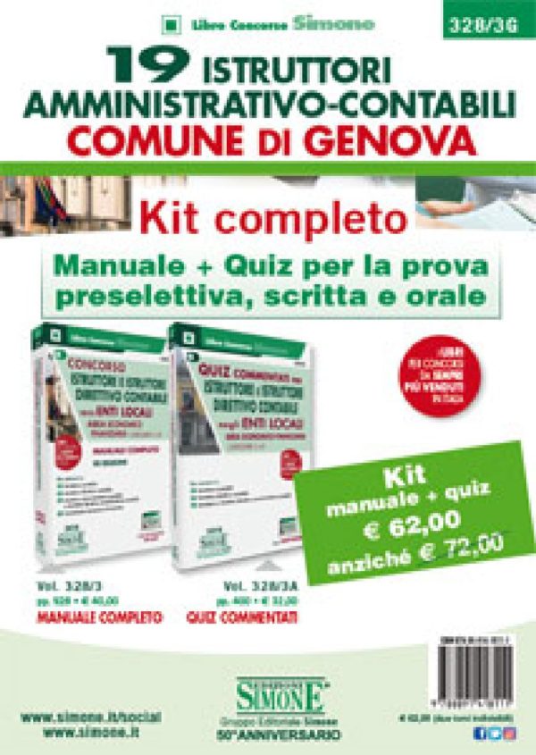 19 Istruttori Amministrativo-Contabili Comune di Genova - Kit completo