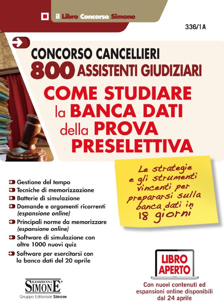 Concorso Cancellieri - 800 Assistenti Giudiziari - Come studiare la BANCA DATI della PROVA PRESELETTIVA