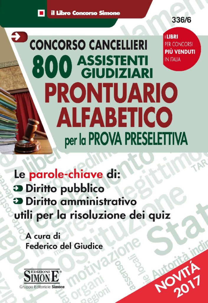 Concorso Cancellieri - 800 Assistenti Giudiziari - Prontuario Alfabetico per la Prova Preselettiva