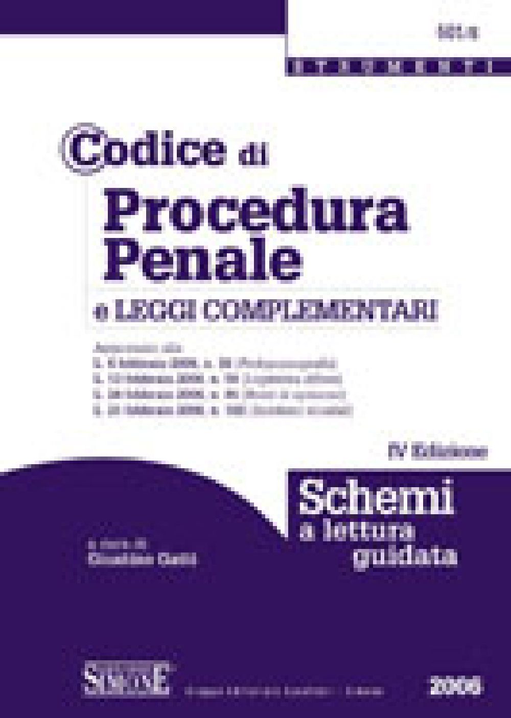 Codice di procedura Penale e Leggi Complementari - Schemi a lettura guidata