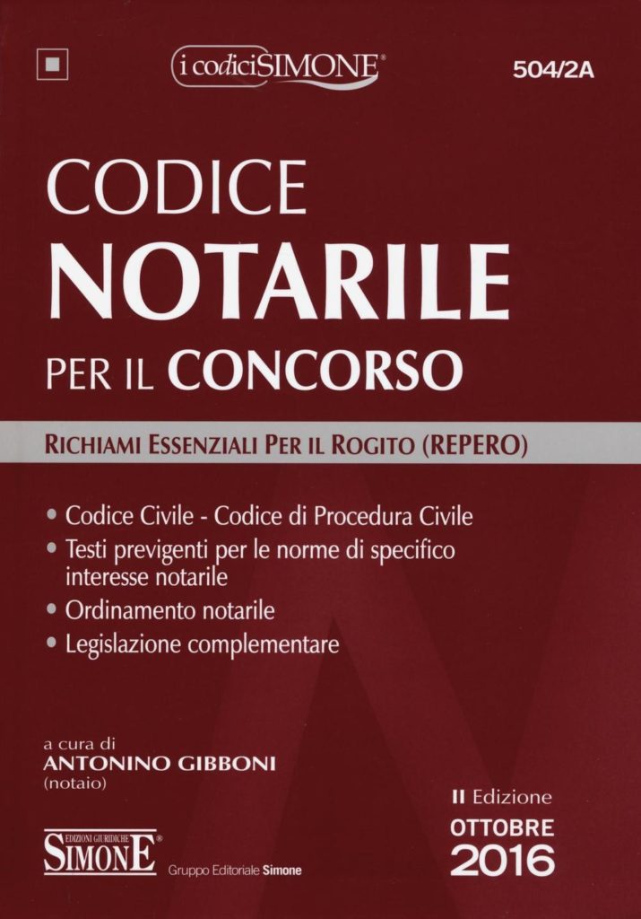 Codice Notarile per il concorso - 504/2A