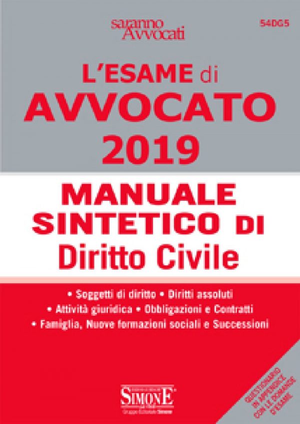 [Ebook] L'Esame orale di Avvocato 2019 - Manuale sintetico di Diritto Civile