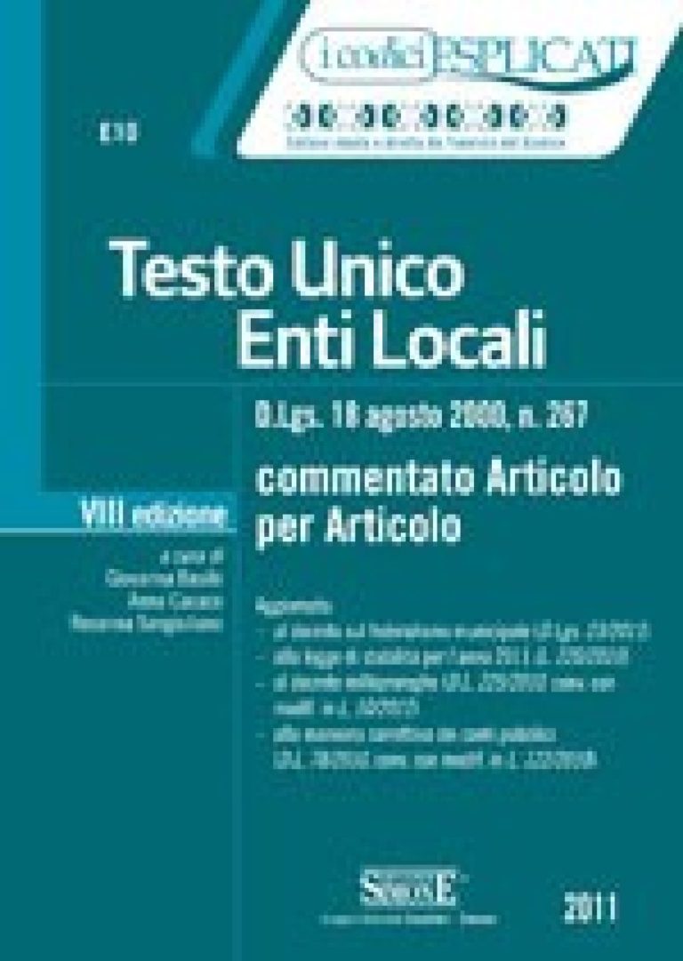 Testo Unico Enti Locali - Edizioni Simone