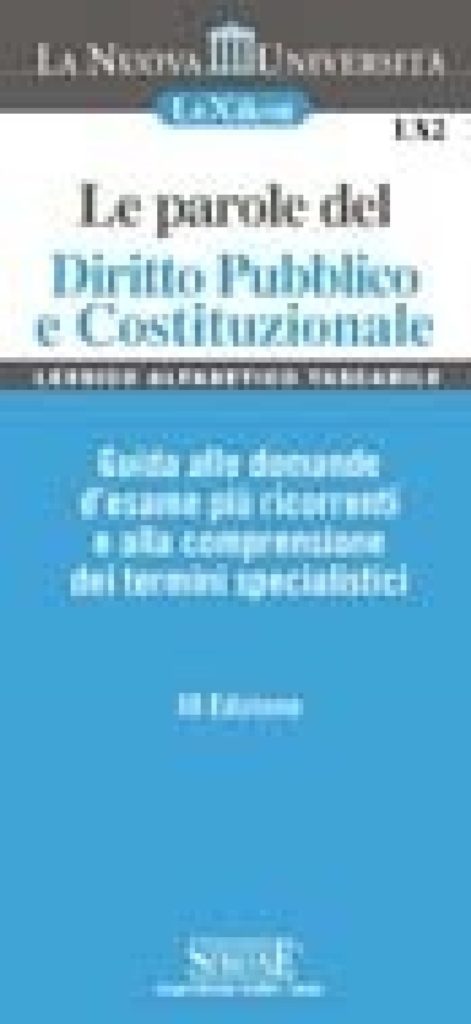 Lexikon - Le parole Diritto Pubblico e Costituzionale