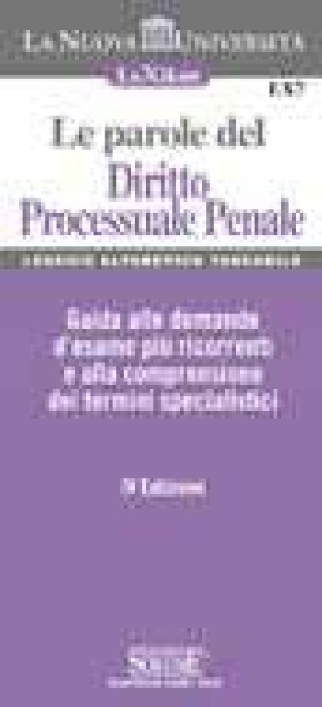 Lexikon - Le parole del Diritto Processuale Penale