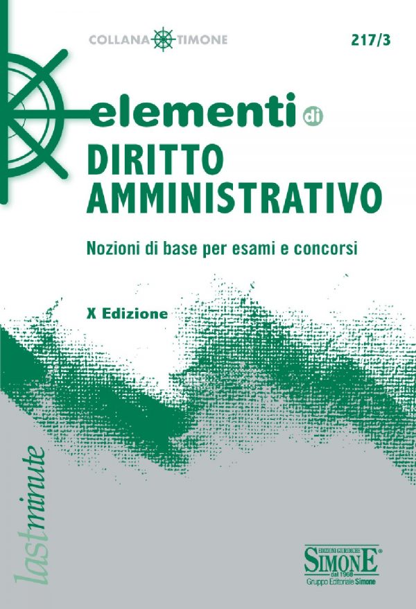 Gli Elementi di diritto amministrativo, giunti alla X edizione, affrontano in modo esaustivo, ma al tempo stesso sintetico, le principali tematiche afferenti al diritto amministrativo