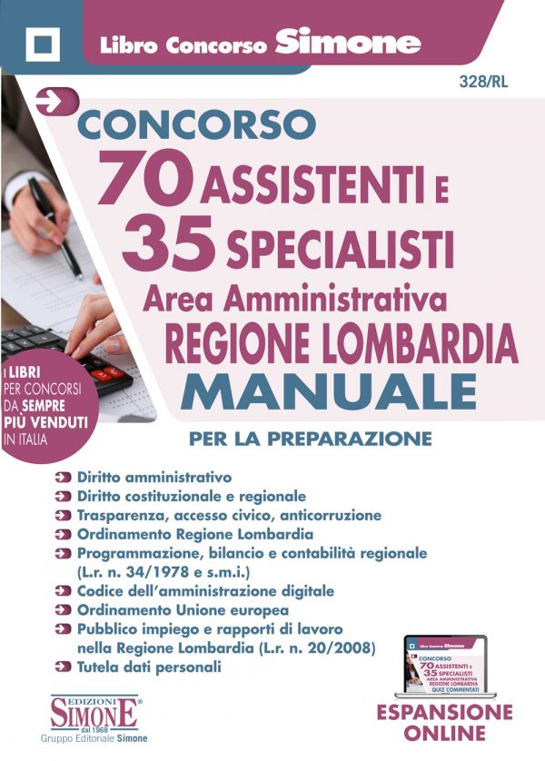 Concorso 70 Assistenti e 35 Specialisti - Area Amministrativa - Regione Lombardia - Manuale per la preparazione