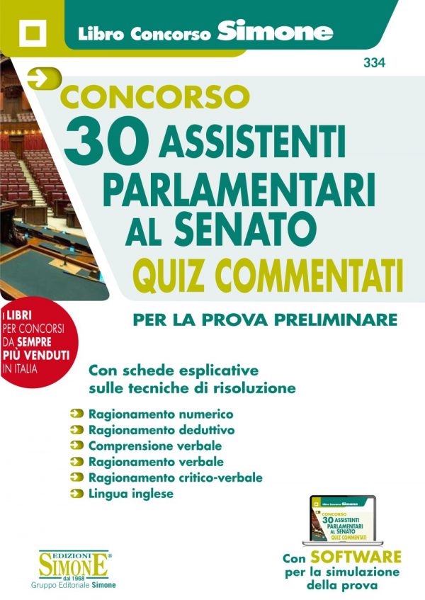 Concorso 30 Assistenti Parlamentari al Senato - Quiz Commentati