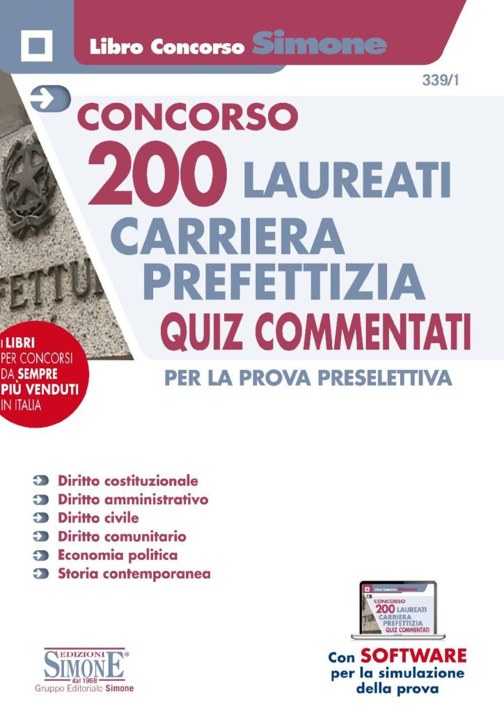 Concorso 200 Laureati Carriera Prefettizia - Quiz commentati per la prova preselettiva