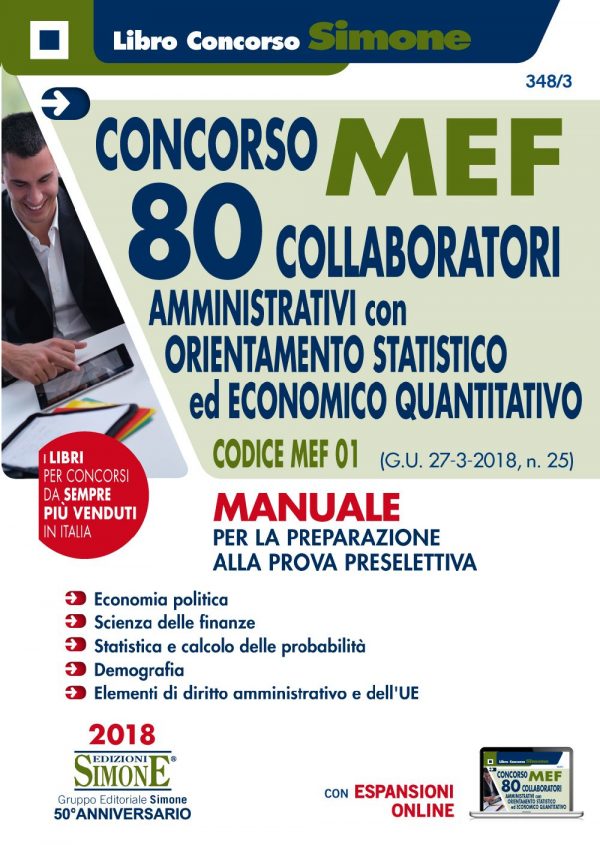 Concorso MEF - 80 Collaboratori Orientamento Statistico-Economico Quantitativo - Manuale