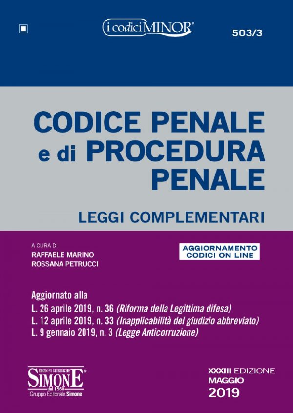 Codice Penale e di Procedura Penale e leggi complementari (Editio minor)