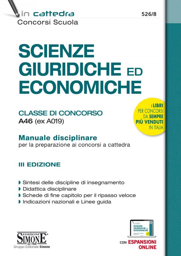 Scienze Giuridiche ed Economiche - Classe di Concorso A46 (ex A019) - 526/8