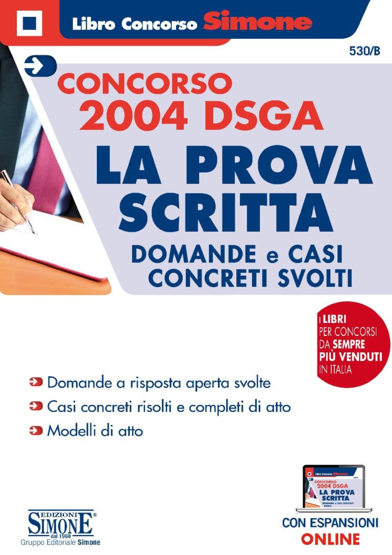 Concorsi DSGA Libri Di Preparazione - Edizioni Simone