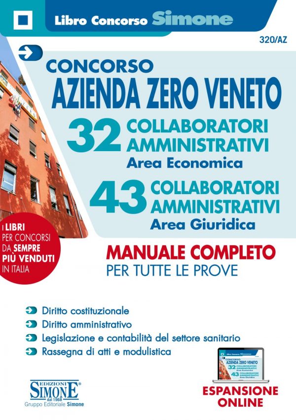 Concorso Azienda Zero Veneto - 32 Collaboratori Amministrativi Area Economica - 43 Collaboratori Amministrativi Area Giuridica