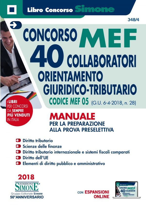 Concorso MEF - 40 Collaboratori Orientamento Giuridico Tributario - Manuale