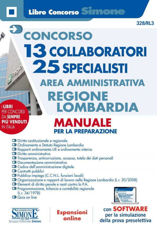 Manuale Concorso 13 Collaboratori 25 Specialisti Area Amministrativa Regione Lombardia