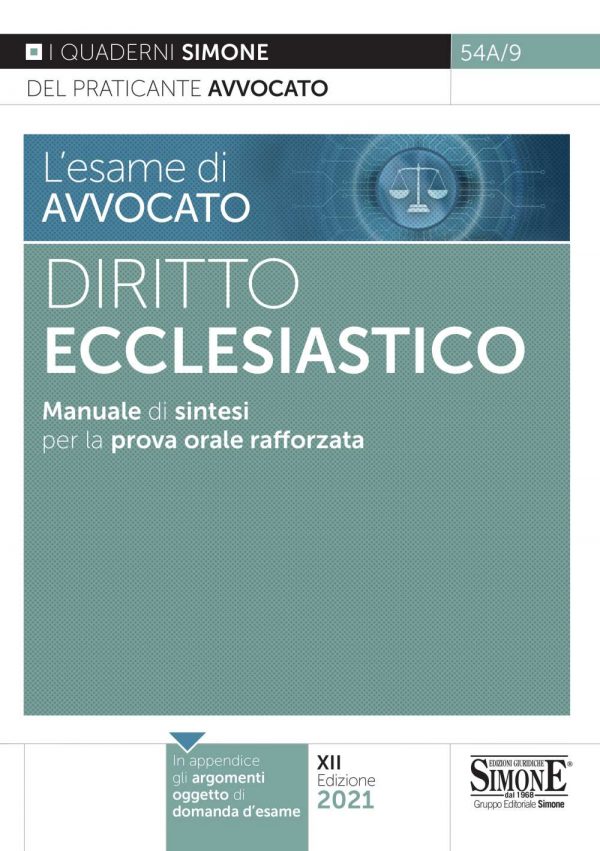 L'esame di avvocato - Diritto Ecclesiastico - Manuale di sintesi per la prova orale rafforzata