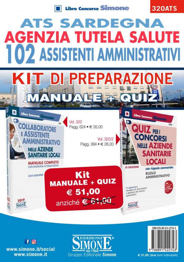 ATS Sardegna - Agenzia Tutela Salute - 102 Assistenti Amministrativi - KIT di preparazione