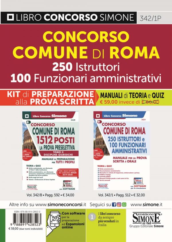Comune di Roma 250 Istruttori 100 Funzionari Amministrativi