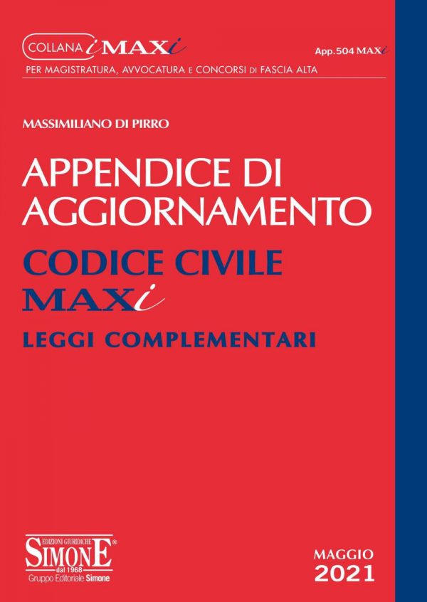 Appendice di Aggiornamento Codice Civile Maxi - Leggi complementari - App504/Maxi