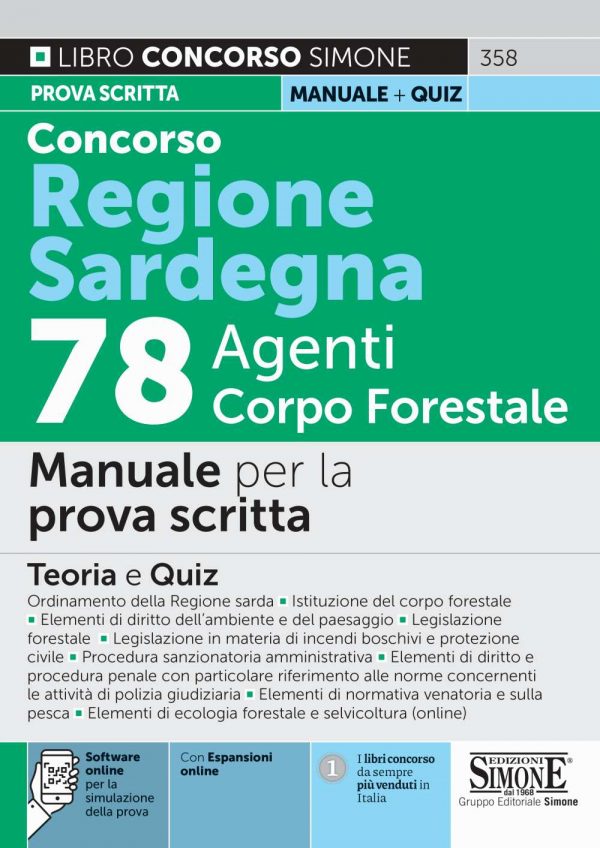 Concorso Regione Sardegna 78 Agenti Corpo Forestale - Manuale per la prova scritta - 358