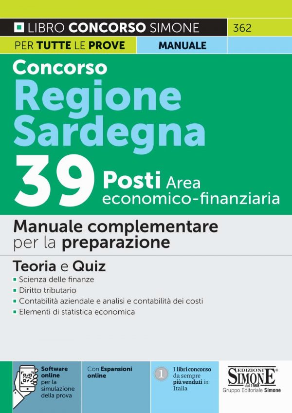 Concorso Regione Sardegna 39 posti Area economico-finanziaria – Manuale complementare per la preparazione - 362