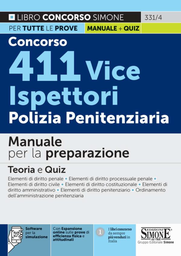 Concorso 411 Vice Ispettori Polizia Penitenziaria - Manuale - 331/4