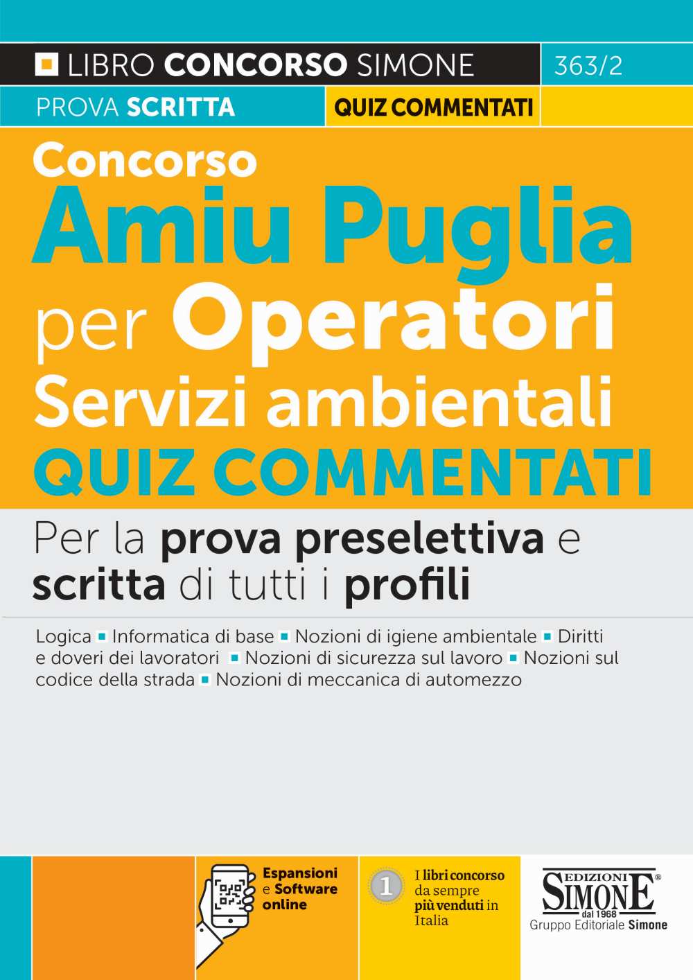 Concorso Amiu Puglia per Operatori Servizi ambientali - Quiz commentati - 363/2