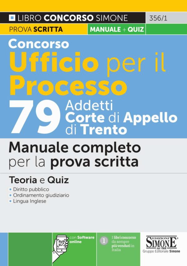 Concorso Ufficio per il Processo 79 Posti Corte di Appello di Trento - Manuale completo per la prova scritta