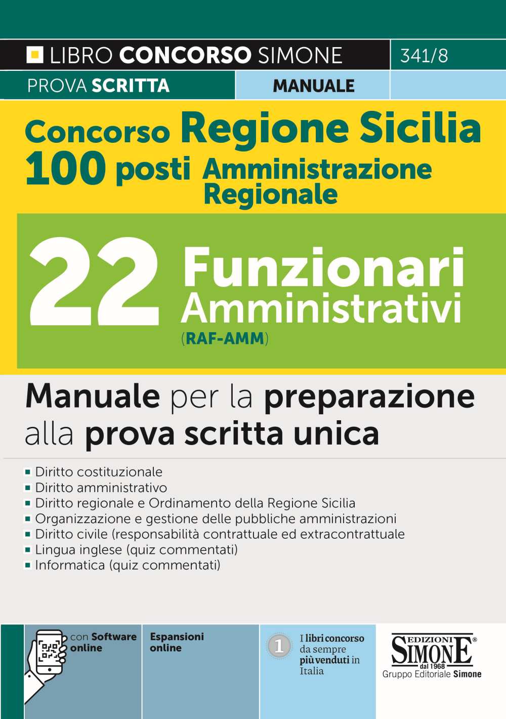 Concorso Regione Sicilia 100 posti Amministrazione Regionale - 22 Funzionari amministrativi (cod. RAF-AMM) - Manuale - 341/8