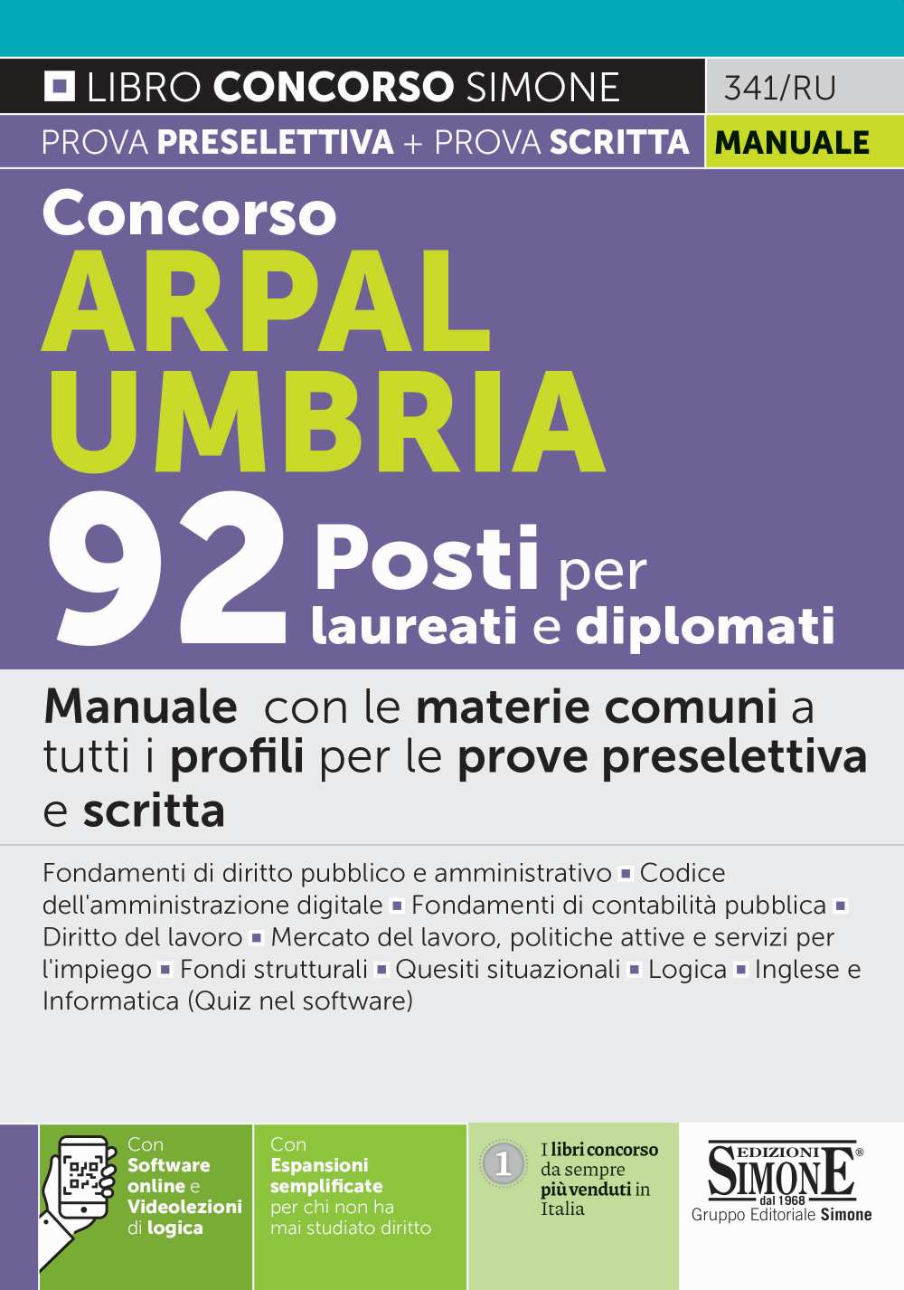Concorso Arpal Umbria 92 Posti per laureati e diplomati - Manuale - 341/RU