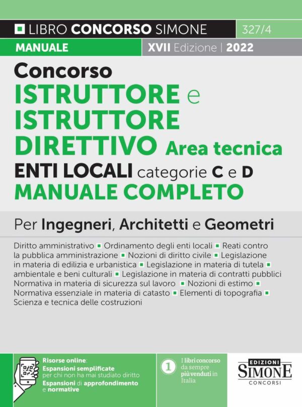 Istruttore e Istruttore Direttivo Area Tecnica Enti Locali Categorie C e D - Manuale Completo
