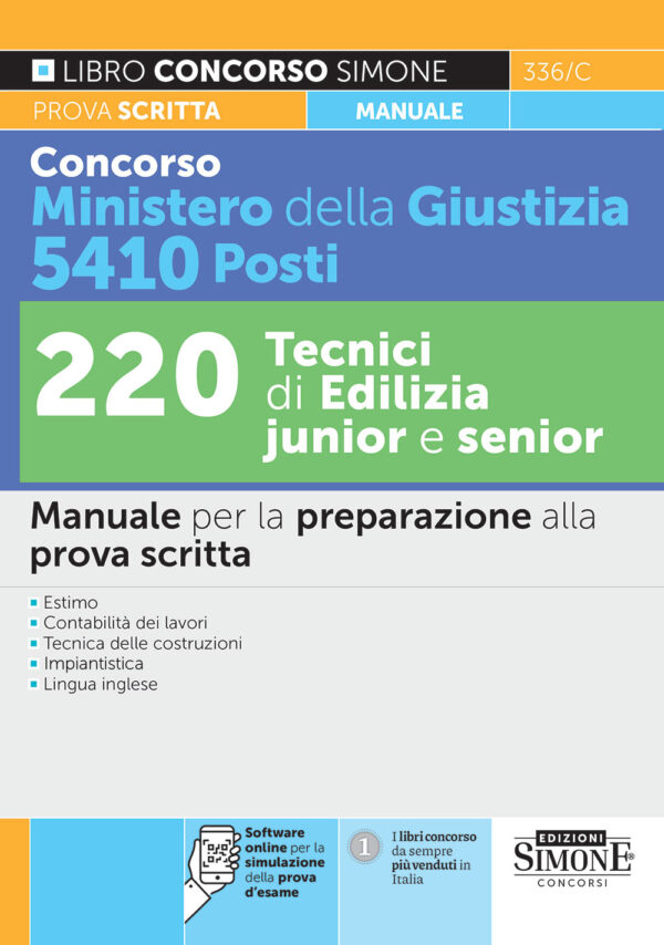 Concorso Ministero della Giustizia 5410 Posti - 220 Tecnici di edilizia junior e senior - 336/C