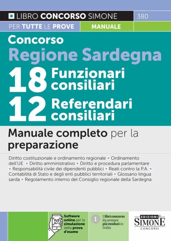 Concorso Regione Sardegna 18 Funzionari consiliari