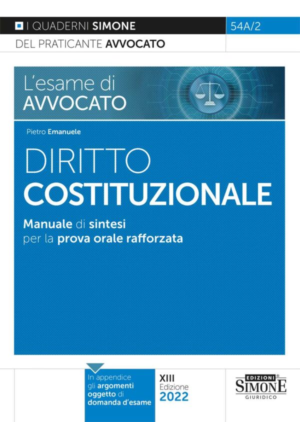 Manuale diritto costituzionale esame avvocato