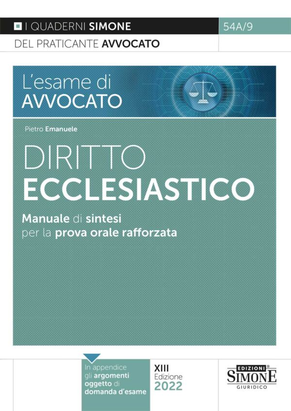 Manuale diritto ecclesiastico esame avvocato