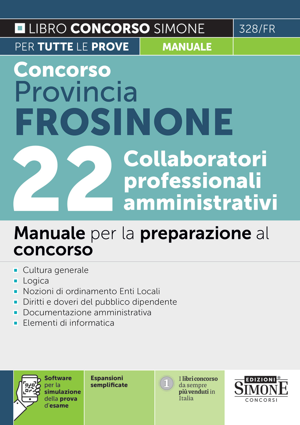 Concorso Provincia Frosinone - 22 Collaboratori professionali amministrativi - Manuale - 328/FR