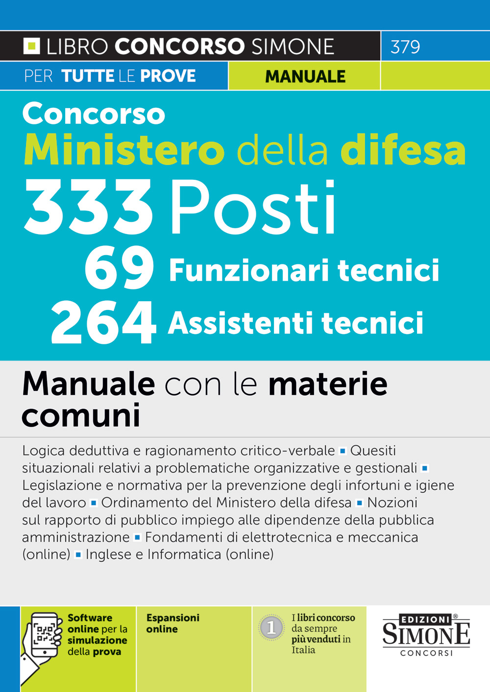 Manuale Concorso Ministero della difesa - 333 Posti - Edizioni Simone